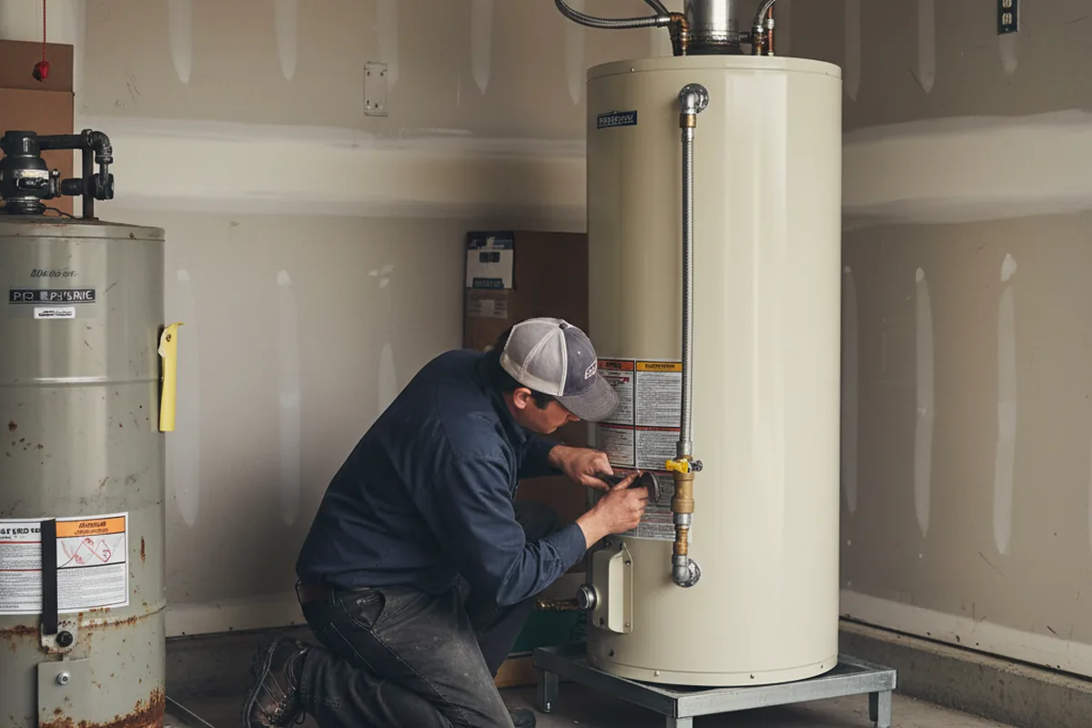 Water heater and shutoff valve replacement in Peterson